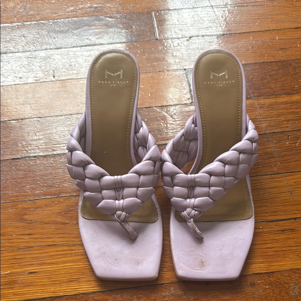 Marc Fisher Pink Sandals with Ruched Detail